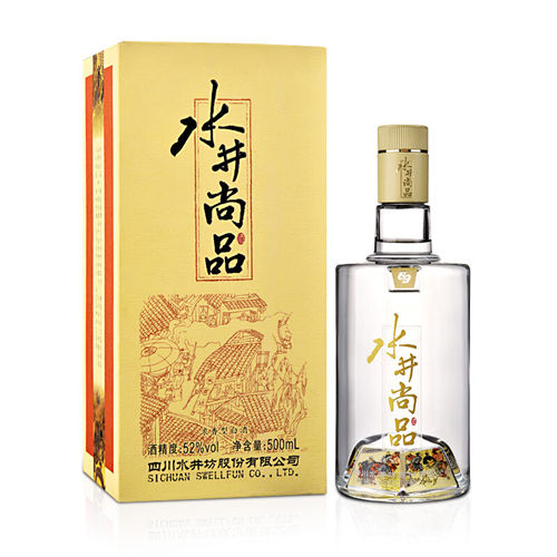 52度水井坊水井尚品浓香型白酒500ml礼盒装具体价格