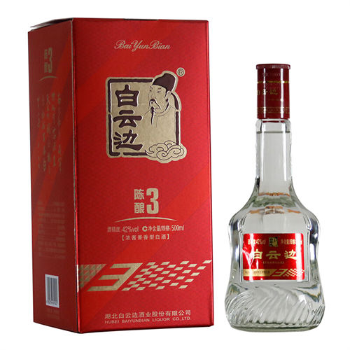 42度<font color=red>白云边</font>三年陈酿浓酱兼香型白酒