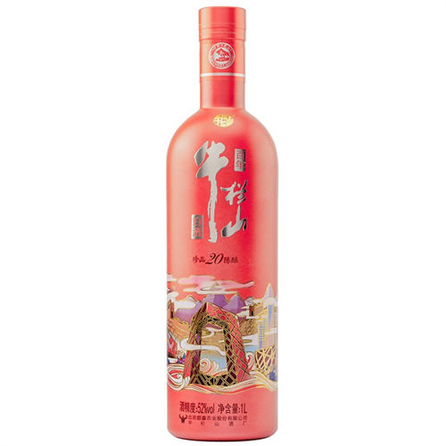 52度牛栏山珍品陈酿20珊瑚红<font color=red>二锅头</font>浓香型白酒